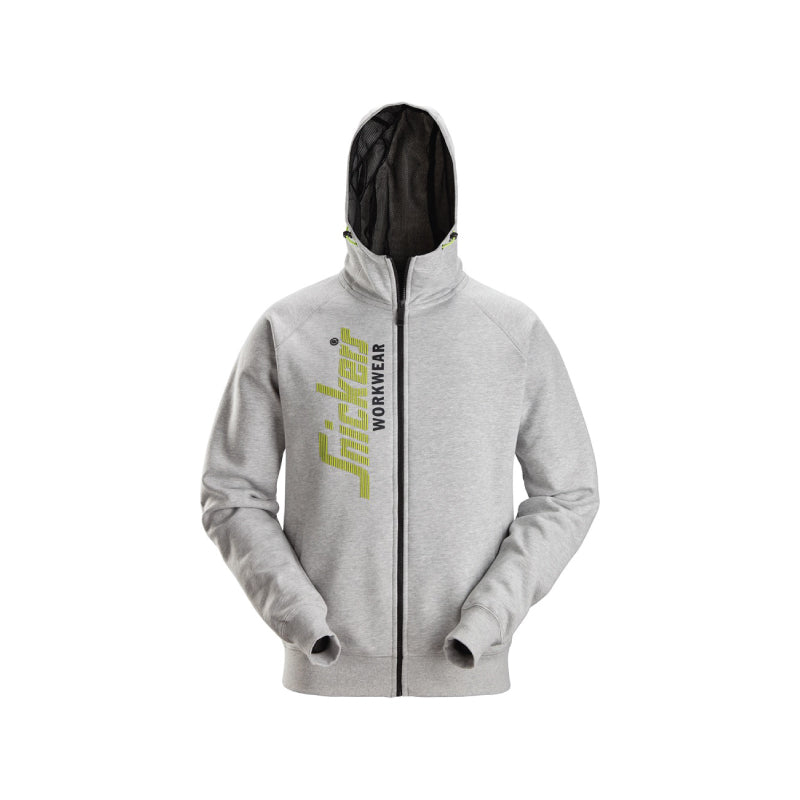 Sweat-shirt à capuche avec logo et fermeture