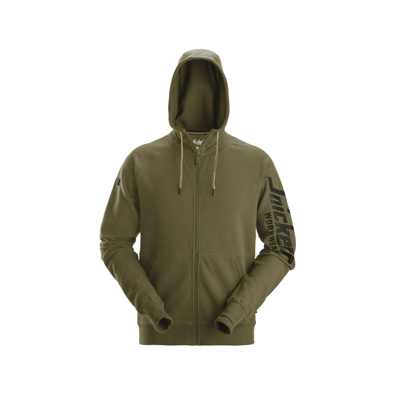 Sweat-shirt à capuche avec logo et fermeture