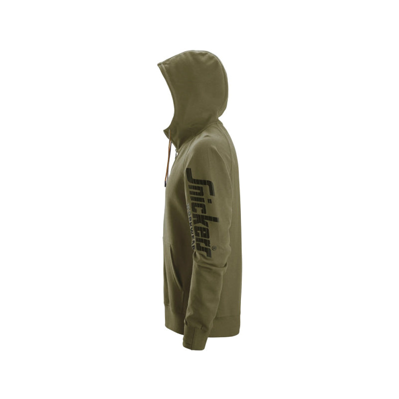 Sweat-shirt à capuche avec logo et fermeture