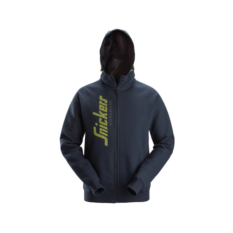 Sweat-shirt à capuche avec logo et fermeture