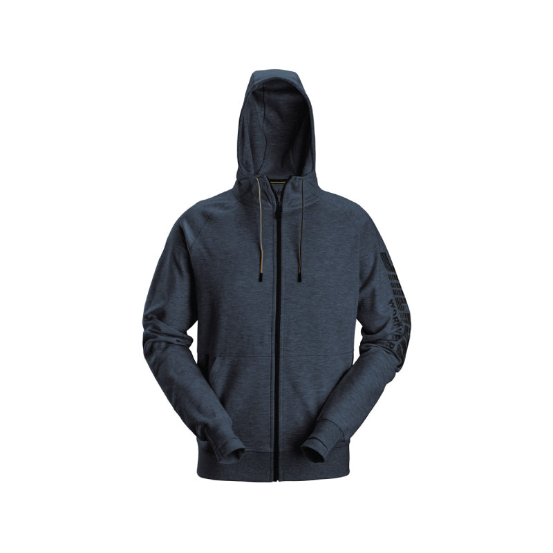 Sweat-shirt à capuche avec logo et fermeture