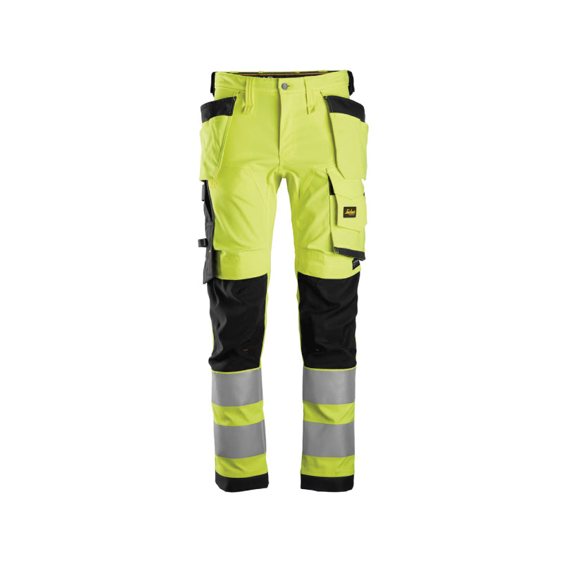 Pantalon en tissu extensible avec poches holster, haute visibilité, Classe 2