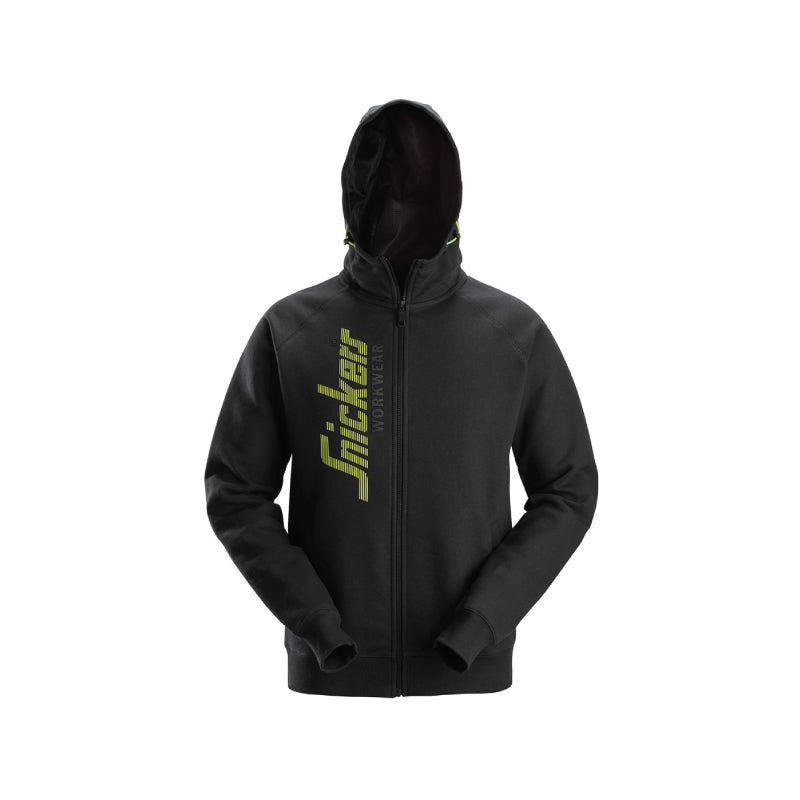 Sweat-shirt à capuche avec logo et fermeture