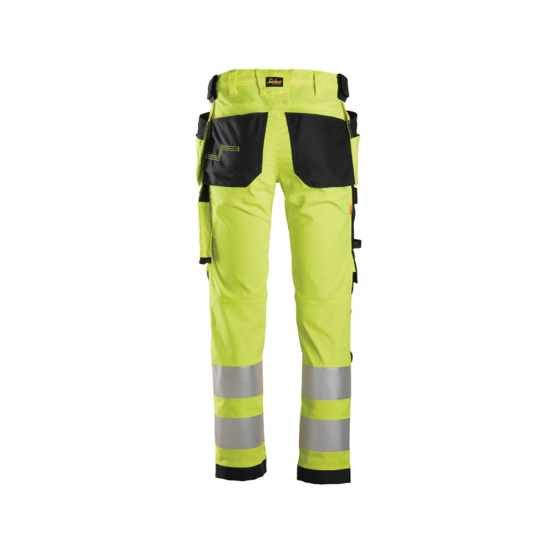 Pantalon en tissu extensible avec poches holster, haute visibilité, Classe 2