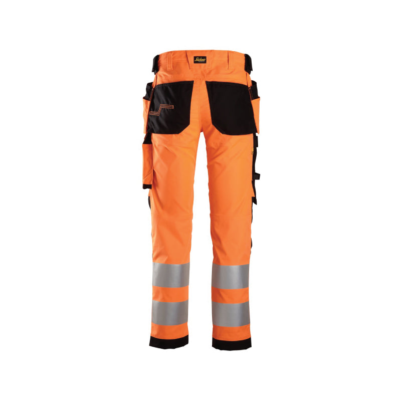 Pantalon en tissu extensible avec poches holster, haute visibilité, Classe 2